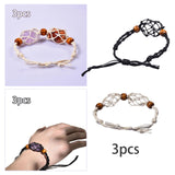 Maxbell 3x Empty Stone Holders Bracelets Cage Without Stone Adjustable Stretch Black