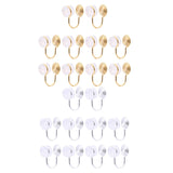 Maxbell 10Pcs Clip On Earrings Converters Metal Ear Clips DIY for Men Girls Women Gold