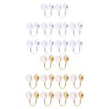 Maxbell 10Pcs Clip On Earrings Converters Metal Ear Clips DIY for Men Girls Women Gold