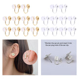 Maxbell 10Pcs Clip On Earrings Converters Metal Ear Clips DIY for Men Girls Women Gold