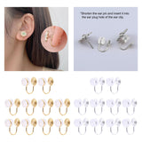 Maxbell 10Pcs Clip On Earrings Converters Metal Ear Clips DIY for Men Girls Women Gold