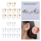 Maxbell 10Pcs Clip On Earrings Converters Metal Ear Clips DIY for Men Girls Women Gold