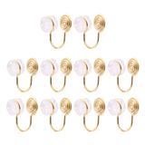 Maxbell 10Pcs Clip On Earrings Converters Metal Ear Clips DIY for Men Girls Women Gold