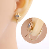 Maxbell 10Pcs Clip On Earrings Converters Metal Ear Clips DIY for Men Girls Women Gold