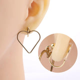 Maxbell 10Pcs Clip On Earrings Converters Metal Ear Clips DIY for Men Girls Women Gold