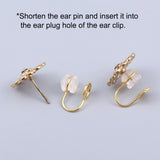 Maxbell 10Pcs Clip On Earrings Converters Metal Ear Clips DIY for Men Girls Women Gold
