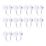 Maxbell 10Pcs Clip On Earrings Converters Metal Ear Clips DIY for Men Girls Women Silver