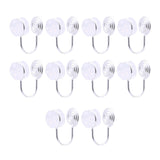 Maxbell 10Pcs Clip On Earrings Converters Metal Ear Clips DIY for Men Girls Women Silver