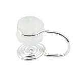 Maxbell 10Pcs Clip On Earrings Converters Metal Ear Clips DIY for Men Girls Women Silver