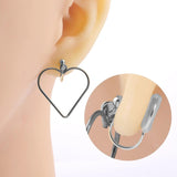 Maxbell 10Pcs Clip On Earrings Converters Metal Ear Clips DIY for Men Girls Women Silver