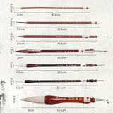 Maxbell Chinese Calligraphy Brushes Sumi Ink Painting for Professional Beginner 7Pcs