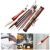 Maxbell Chinese Calligraphy Brushes Sumi Ink Painting for Professional Beginner 7Pcs