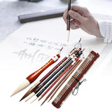 Maxbell Chinese Calligraphy Brushes Sumi Ink Painting for Professional Beginner 7Pcs
