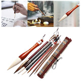 Maxbell Chinese Calligraphy Brushes Sumi Ink Painting for Professional Beginner 7Pcs