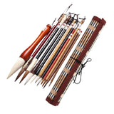 Maxbell Chinese Calligraphy Brushes Sumi Ink Painting for Professional Beginner 11Pcs