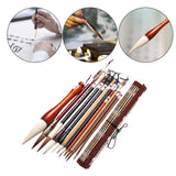 Maxbell Chinese Calligraphy Brushes Sumi Ink Painting for Professional Beginner 11Pcs