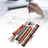 Maxbell Chinese Calligraphy Brushes Sumi Ink Painting for Professional Beginner 11Pcs