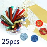 Maxbell 25Pcs sealing wax Sticks DIY Project Melting for Birthday Packages Envelopes
