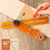 Maxbell T Bevel Sliding Angle Ruler Protractor Adjustable Gauge Laying Floors Tool