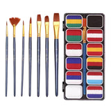 Maxbell Face Body Paint Palettes Water Based with 7 Brushes for Carnival