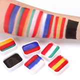 Maxbell 12 Colors Face Body Paint Palettes with 2 Brushes Professional for Carnival