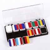 Maxbell 12 Colors Face Body Paint Palettes with 2 Brushes Professional for Carnival