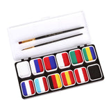 Maxbell 12 Colors Face Body Paint Palettes with 2 Brushes Professional for Carnival