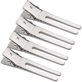Maxbell 50x Hair Clips Clamps Iron Double Prong Pins Clips for Barber Hair Styling