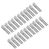Maxbell 50x Hair Clips Clamps Iron Double Prong Pins Clips for Barber Hair Styling