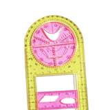 Maxbell Multifunctional Geometric Ruler Supplies Office Mathematics Drawing Template Red Yellow Primary