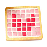 Maxbell Wood Tray Place Mat Hotel Pads Home DIY Mosaic Coaster Kit for Adult Kids Pink Red