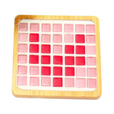 Maxbell Wood Tray Place Mat Hotel Pads Home DIY Mosaic Coaster Kit for Adult Kids Pink Red