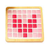 Maxbell Wood Tray Place Mat Hotel Pads Home DIY Mosaic Coaster Kit for Adult Kids Pink Red