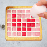 Maxbell Wood Tray Place Mat Hotel Pads Home DIY Mosaic Coaster Kit for Adult Kids Pink Red