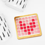 Maxbell Wood Tray Place Mat Hotel Pads Home DIY Mosaic Coaster Kit for Adult Kids Pink Red