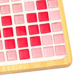 Maxbell Wood Tray Place Mat Hotel Pads Home DIY Mosaic Coaster Kit for Adult Kids Pink Red