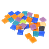 Maxbell Wood Tray Place Mat Hotel Pads Home DIY Mosaic Coaster Kit for Adult Kids Blue