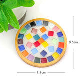 Maxbell Wood Tray Place Mat Hotel Pads Home DIY Mosaic Coaster Kit for Adult Kids Multicolor