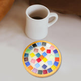 Maxbell Wood Tray Place Mat Hotel Pads Home DIY Mosaic Coaster Kit for Adult Kids Multicolor
