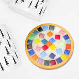 Maxbell Wood Tray Place Mat Hotel Pads Home DIY Mosaic Coaster Kit for Adult Kids Multicolor