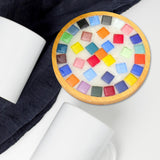 Maxbell Wood Tray Place Mat Hotel Pads Home DIY Mosaic Coaster Kit for Adult Kids Multicolor