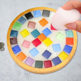Maxbell Wood Tray Place Mat Hotel Pads Home DIY Mosaic Coaster Kit for Adult Kids Multicolor