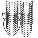 Maxbell 20Pcs Kitten Ears Headband Party Favor Photo Props Cosplay Headdress Black
