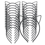 Maxbell 20Pcs Kitten Ears Headband Party Favor Photo Props Cosplay Headdress Black
