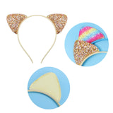 Maxbell 20Pcs Kitten Ears Headband Party Favor Photo Props Cosplay Headdress Black