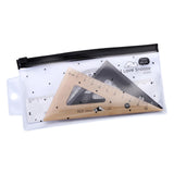 Maxbell 4x Geometry Math Ruler Measuring Tool Office Architects