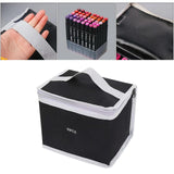 Maxbell Canvas Marker Case Marker Storage Bag Zipper Office Products for Adult Bag 19cmx16.5cm