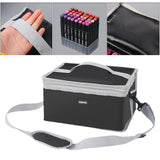 Maxbell Canvas Marker Case Marker Storage Bag Zipper Office Products for Adult Bag 30cmx20cmx16cm