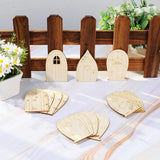 Maxbell 30Pcs Wooden Fairy Door for Indoor Decor Sign Making