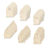 Maxbell 30Pcs Wooden Fairy Door for Indoor Decor Sign Making